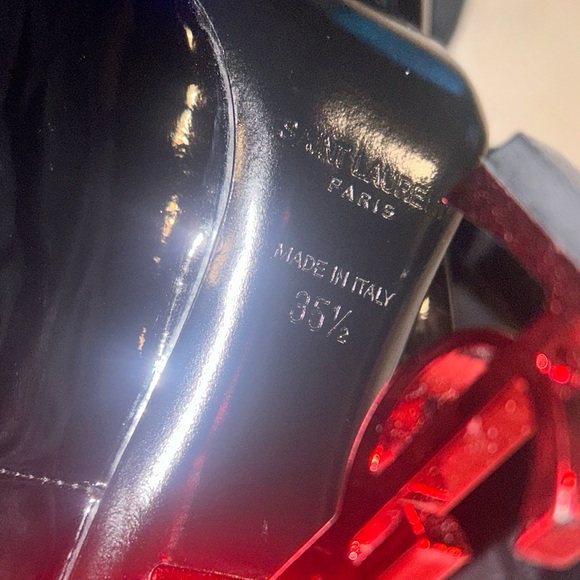 Saint Laurent Opyum 110 Black patent leather YSL Logo pointed heel - Picture 6 of 6